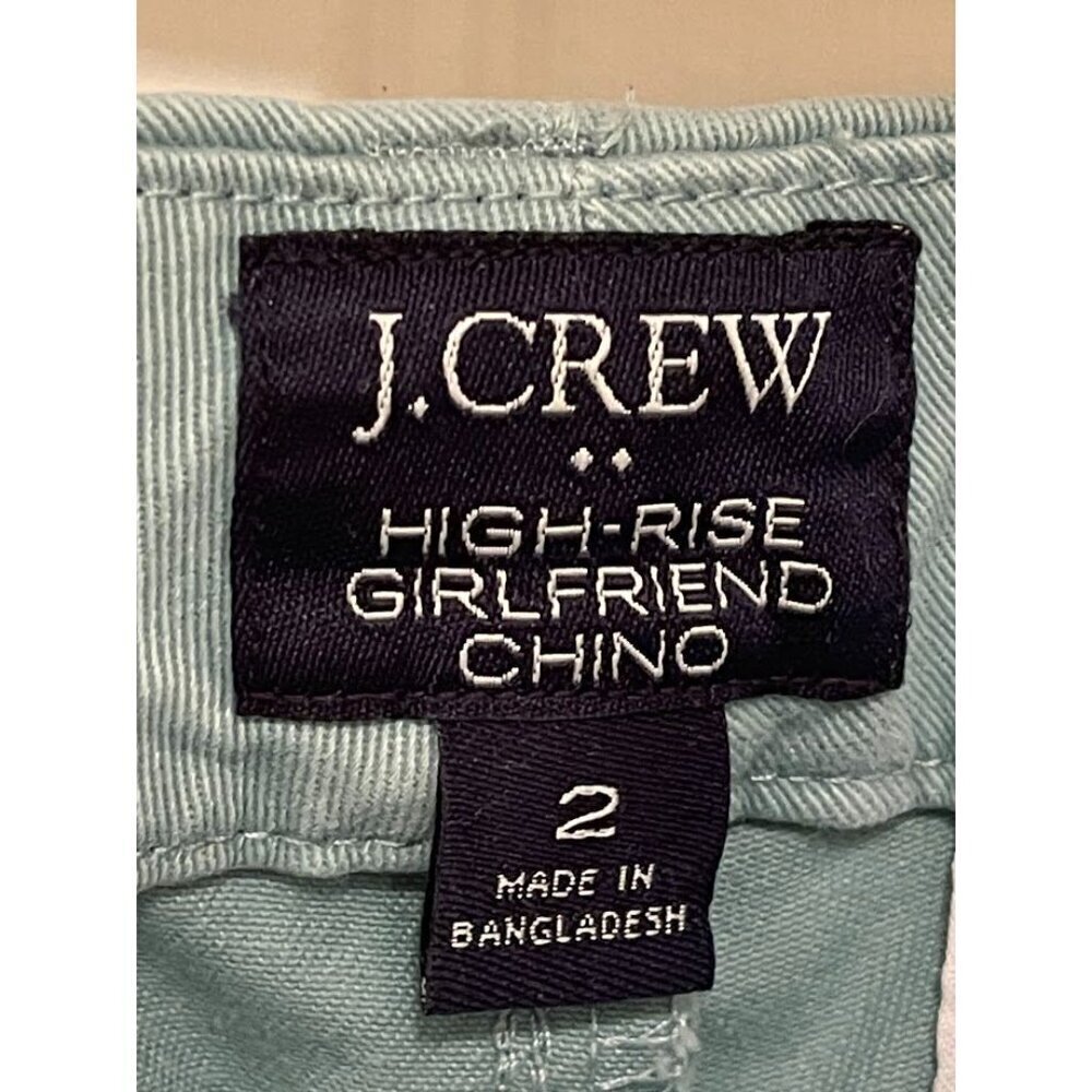 J.Crew High-Rise Girlfriend Chino Pants Size 2 Mint Green Cotton Blend Womens - Picture 4 of 9